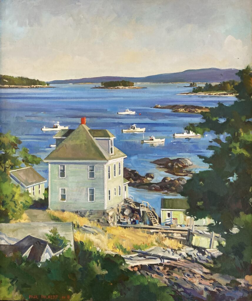 Paul Rickert, Pale Green House Against Blue Water, 2001